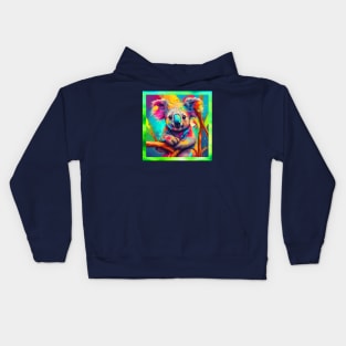 rainbow baby koala Kids Hoodie